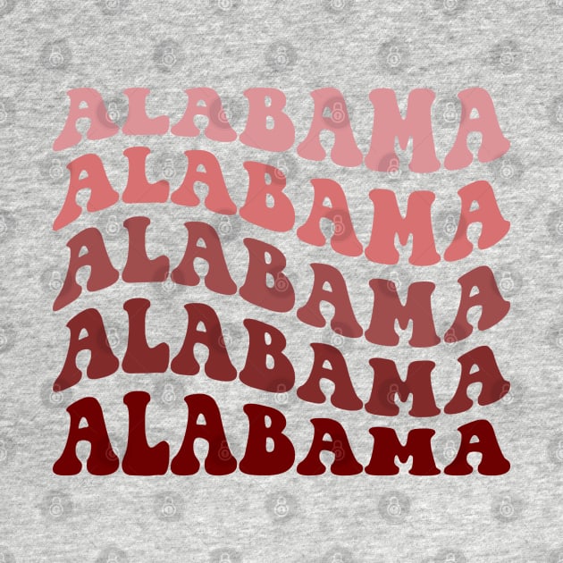 University of Alabama retro wave font by Violet Ray Design